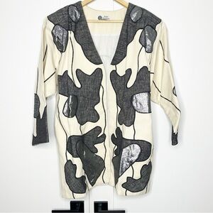 Victor Camarena Vintage Jacket XL Large cotton open gray cream 80’s 90’s art